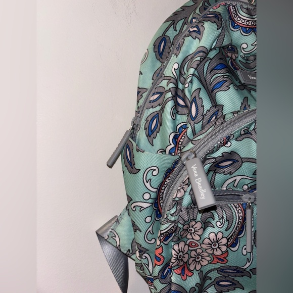 Vera Bradley Teal Paisley Backpack - Picture 3 of 6